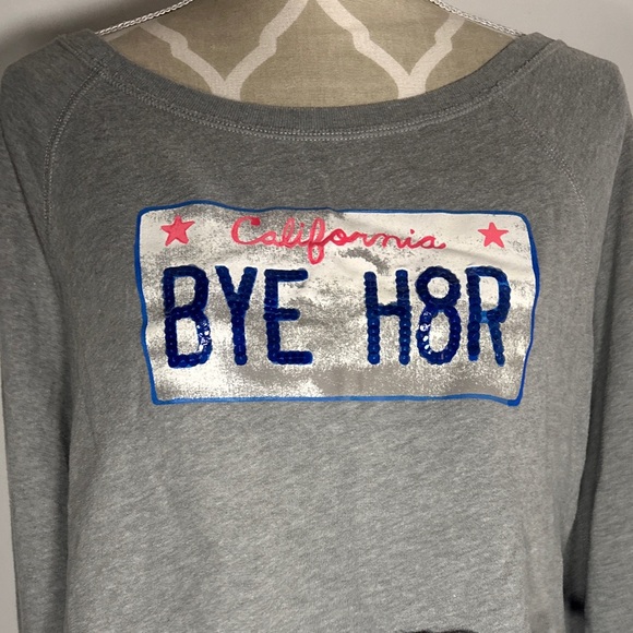 Oversized cozy crop gray sweatshirt - Picture 4 of 7
